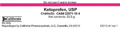 Ketophene CS110-A1 rev 1.jpg Ketoprofen USP Label - Ketophene CS110 A1 rev 1